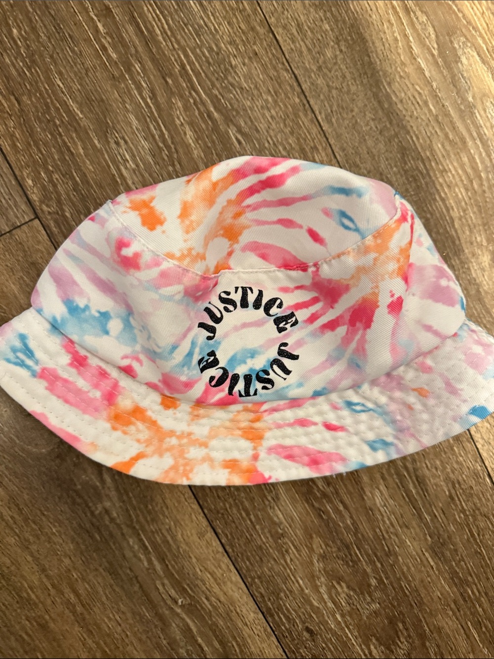 Justice Tie-Dye Bucket Hat in Pink, Orange & Blue